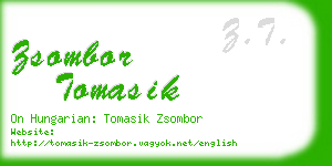 zsombor tomasik business card